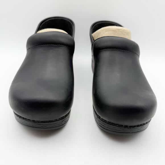 Dansko Womens Professional Oiled Clogs EU 42 Wide US 11.5-12 Black Leather NIB - Picture 6 of 12